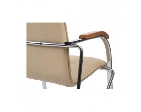 Стул Самба с деревянными подлокотниками SMB-02H Хром гальв. images