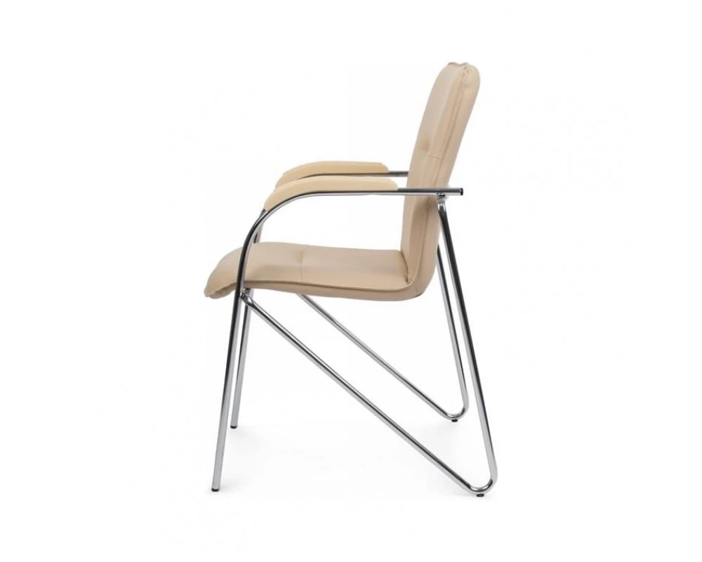 Стул Самба с пластиковыми подлокотниками SMB-03H Хром гальв.