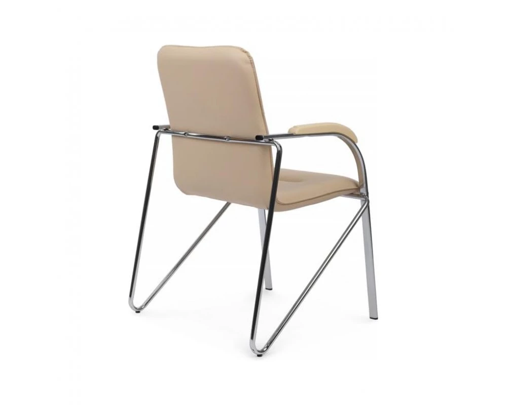 Стул Самба с пластиковыми подлокотниками SMB-03H Хром гальв.