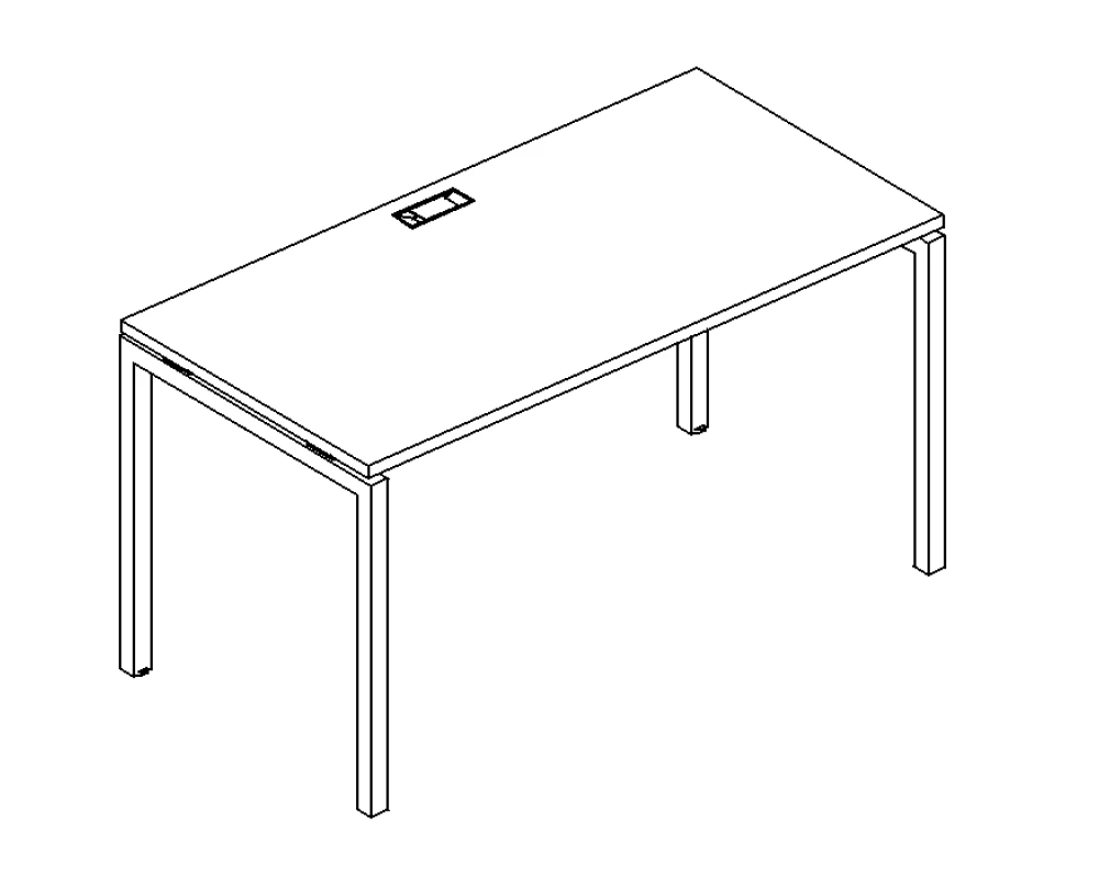 Стол письменный на металлокаркасе DUE 140x80x75 A4.PRO