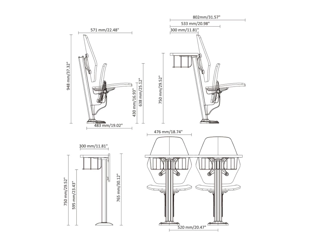 Аудиторный стол Эйнштейн LS-421