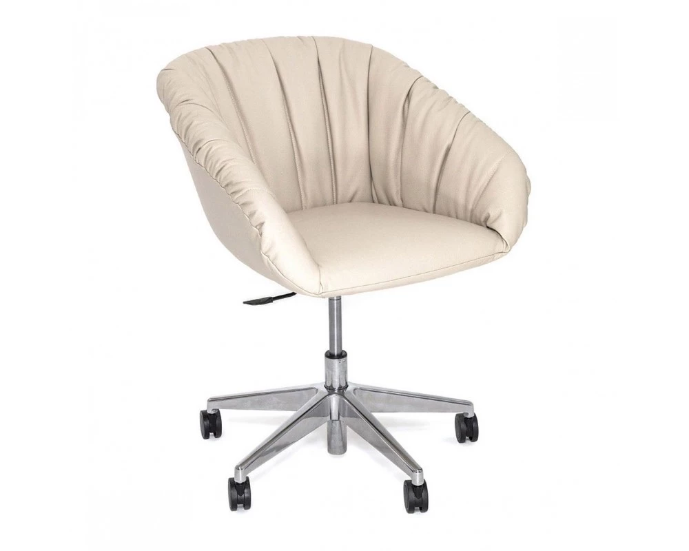 Кресло Alma Soft 5-луч Натуральная кожа, Бежевый