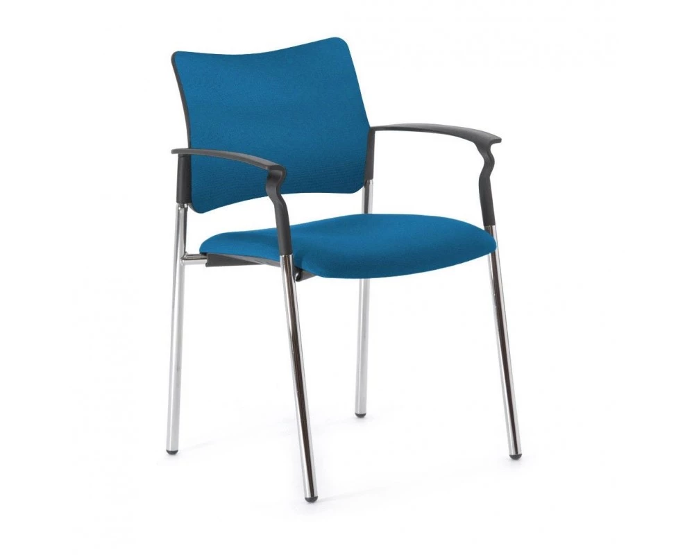 Кресло Pinko обитое на опорах Ткань, Голубой