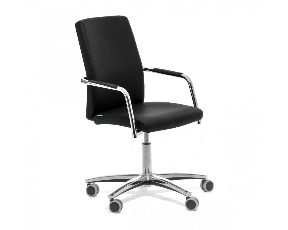 Кресло Well Seat на крестовине Экокожа, Черный