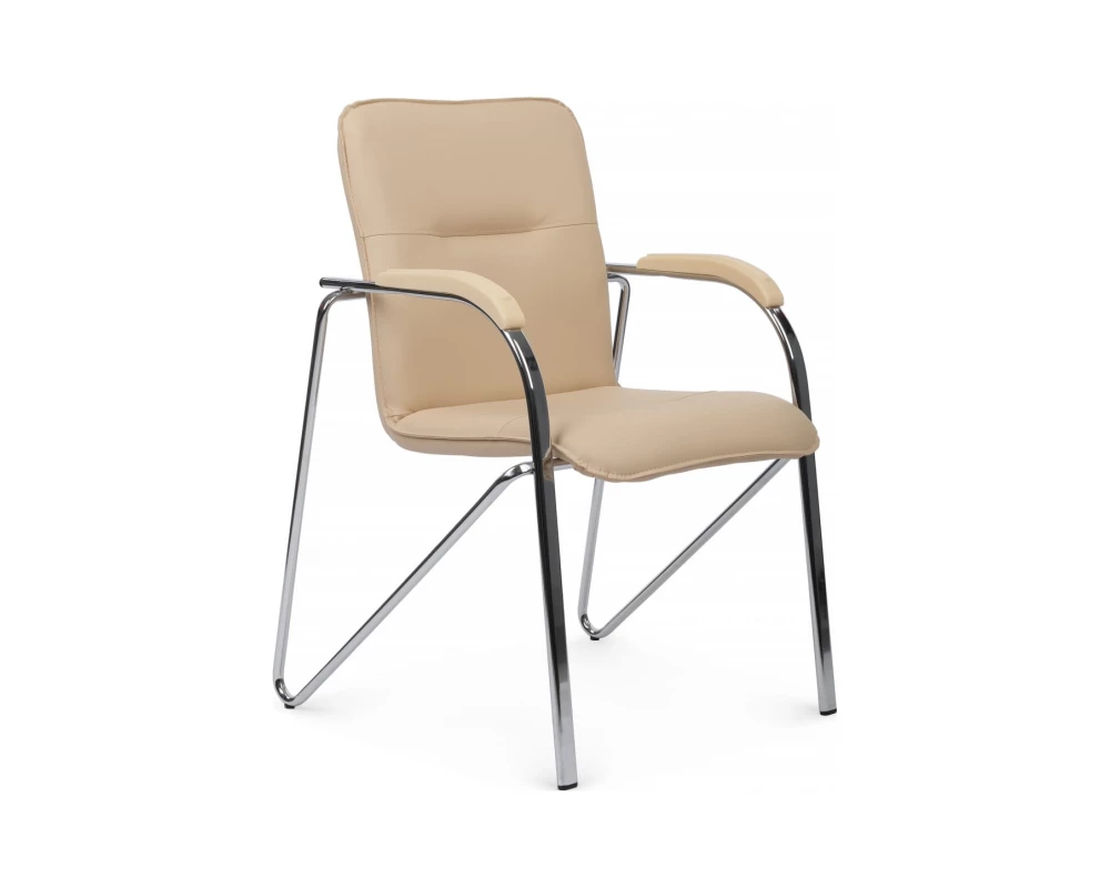 Стул Самба с пластиковыми подлокотниками SMB-03H Хром гальв.