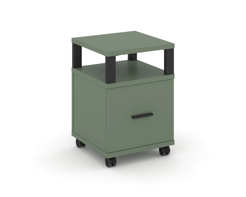 Тумба мобильная 1 распаш. фасад с надставкой CN.TUM-008 B 420x420x615 Concept