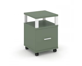 Тумба мобильная 1 распаш. фасад с надставкой CN.TUM-008 W 420x420x615 Concept images