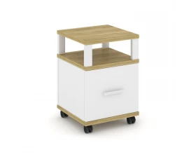 Тумба мобильная 1 распаш. фасад с надставкой CN.TUM-008 W 420x420x615 Concept images