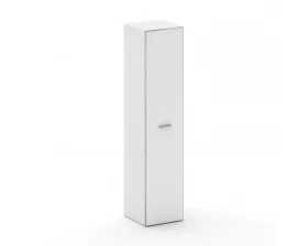 Шкаф узкий высокий универсальный стекл. дверь 450x460x2000 Fresco images