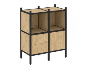 Прямой стеллаж L-02 862x446x1047 Loft images