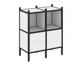 Прямой стеллаж L-02 862x446x1047 Loft images