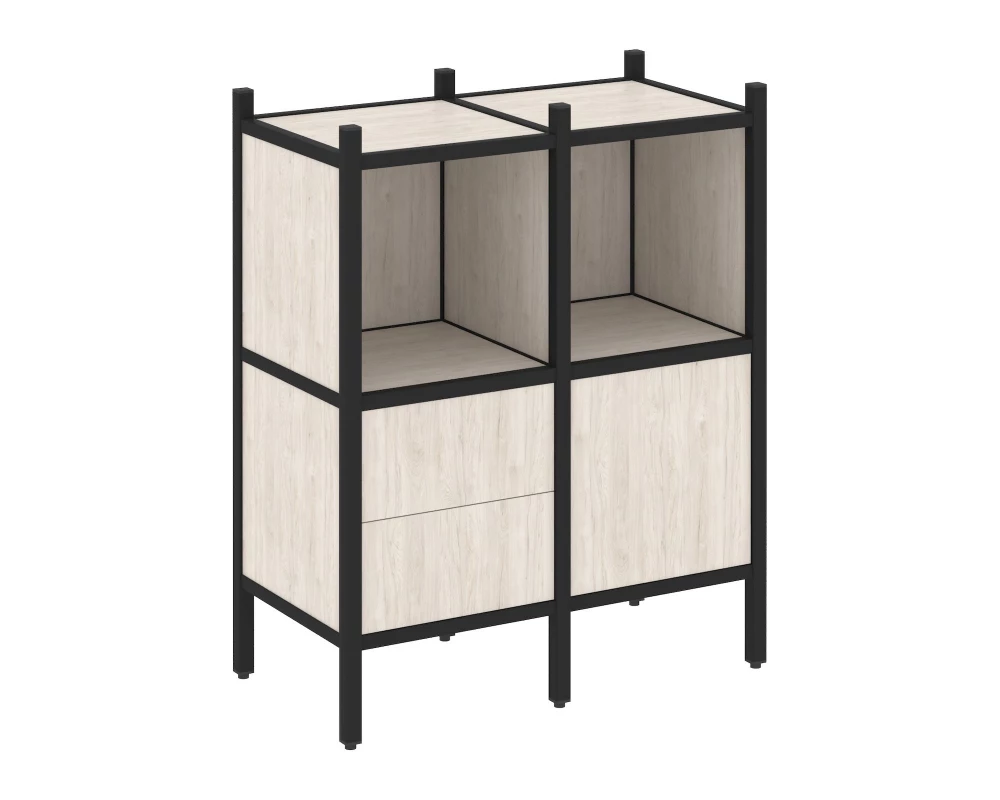 Прямой стеллаж L-02 862x446x1047 Loft