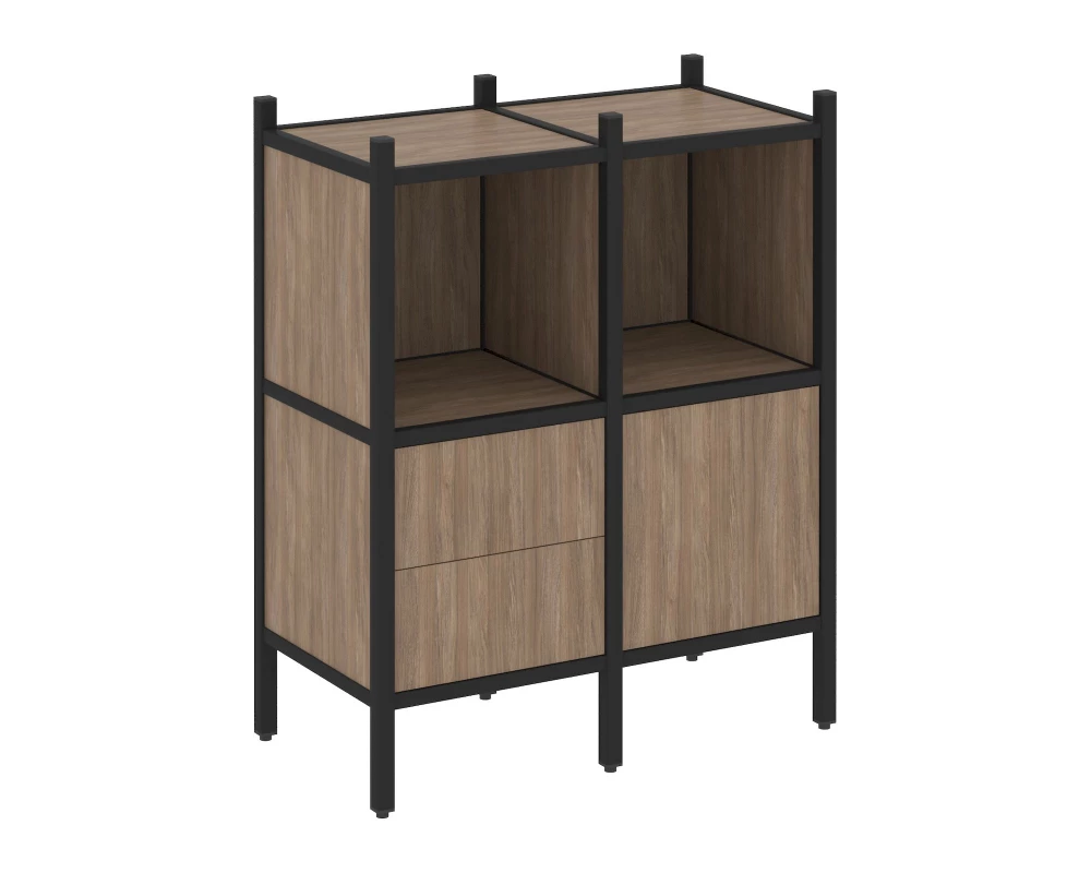 Прямой стеллаж L-02 862x446x1047 Loft