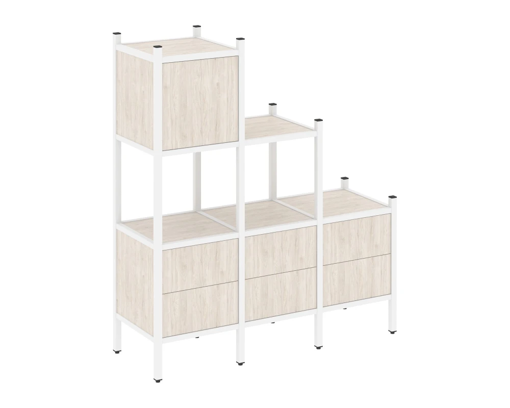 Прямой стеллаж L-12 1278x446x1458 Лофт / Loft