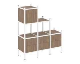 Прямой стеллаж L-12 1278x446x1458 Лофт / Loft images