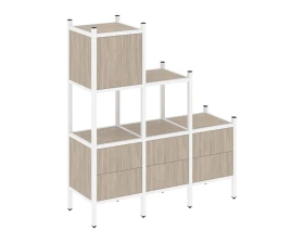 Прямой стеллаж L-12 1278x446x1458 Лофт / Loft images