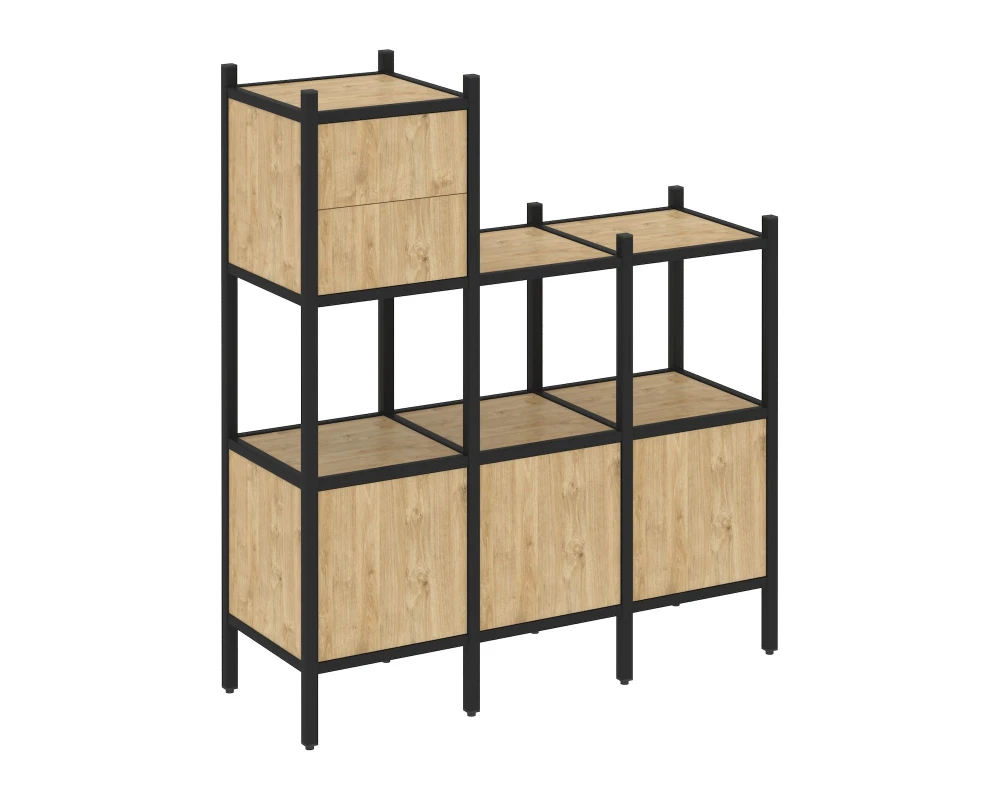 Прямой стеллаж L-13 1278x446x1458 Лофт / Loft