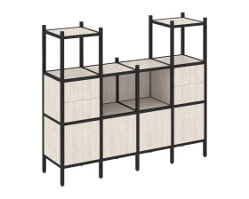 Прямой стеллаж L-14 1694x446x1458 Лофт / Loft images