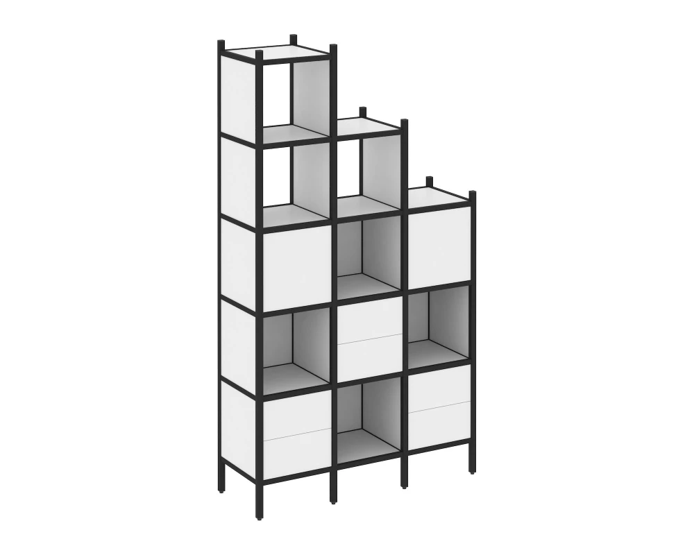 Прямой стеллаж L-22 1278x446x2280 Лофт / Loft