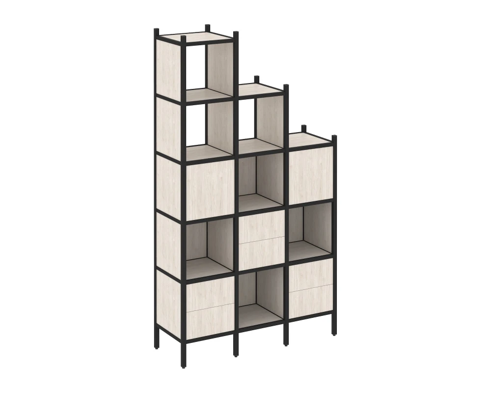Прямой стеллаж L-22 1278x446x2280 Лофт / Loft