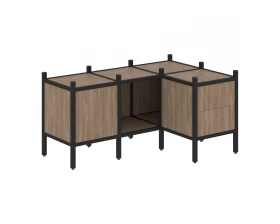 Угловой внутренний стеллаж L-26 1278x862x636 Loft images