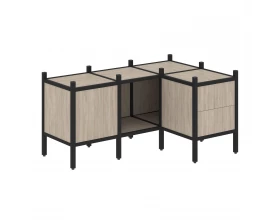 Угловой внутренний стеллаж L-26 1278x862x636 Loft images