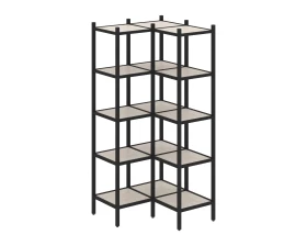 Угловой внутренний стеллаж L-32 862x862x1869 Лофт / Loft images