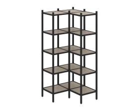 Угловой внутренний стеллаж L-32 862x862x1869 Лофт / Loft images