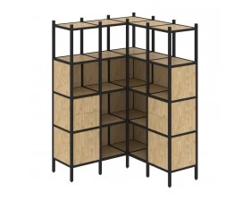 Угловой внутренний стеллаж L-33 1278x1278x1869 Loft images