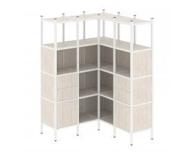 Угловой внутренний стеллаж L-33 1278x1278x1869 Loft images