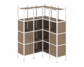 Угловой внутренний стеллаж L-33 1278x1278x1869 Loft images