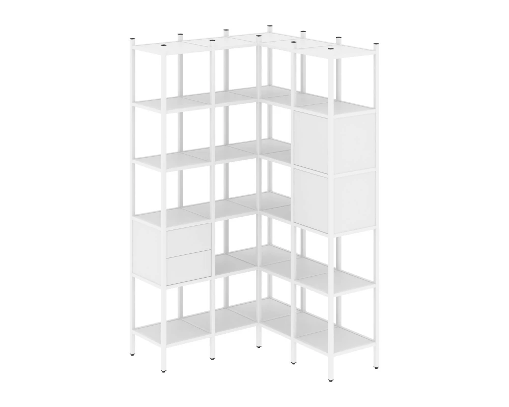 Угловой внутренний стеллаж L-34 1278x1278x2280 Loft
