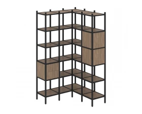 Угловой внутренний стеллаж L-34 1278x1278x2280 Loft images