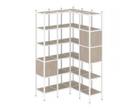 Угловой внутренний стеллаж L-34 1278x1278x2280 Loft images