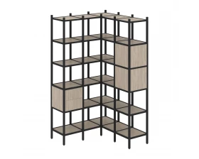 Угловой внутренний стеллаж L-34 1278x1278x2280 Loft images