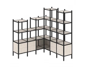 Угловой внутренний стеллаж L-41 1694x1694x1869 Loft images