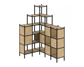 Угловой внутренний стеллаж L-43 1278x1694x2280 Loft images