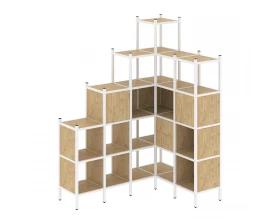 Угловой внутренний стеллаж L-44 1694x1278x2280 Loft images