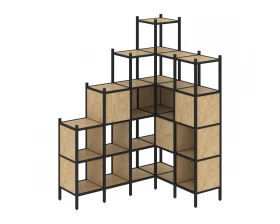 Угловой внутренний стеллаж L-44 1694x1278x2280 Loft images