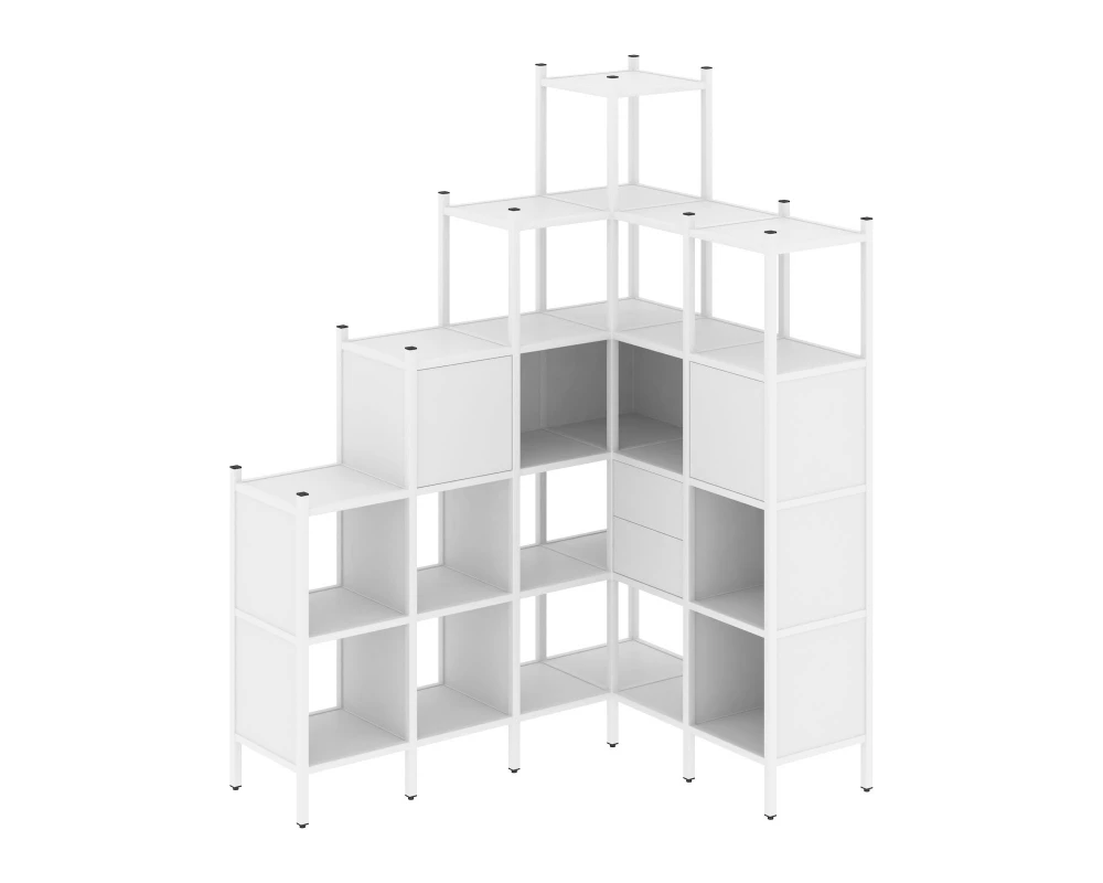 Угловой внутренний стеллаж L-44 1694x1278x2280 Loft