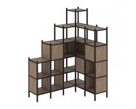 Угловой внутренний стеллаж L-44 1694x1278x2280 Loft images