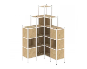 Угловой внутренний стеллаж L-45 1278x1278x2280 Loft images