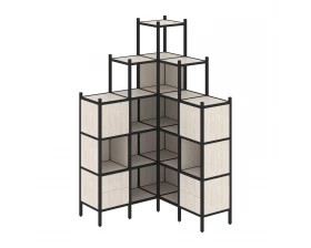 Угловой внутренний стеллаж L-45 1278x1278x2280 Loft images