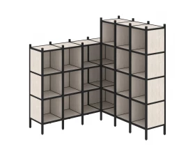 Угловой внутренний стеллаж L-50 1694x1694x1869 Loft images