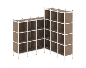 Угловой внутренний стеллаж L-50 1694x1694x1869 Loft images