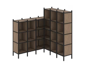 Угловой внутренний стеллаж L-50 1694x1694x1869 Loft images