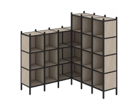 Угловой внутренний стеллаж L-50 1694x1694x1869 Loft images