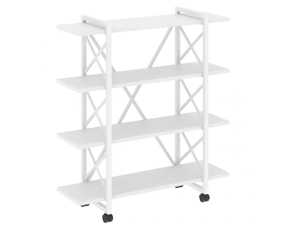 Стеллаж на колесных опорах - 4 полки 1200х400х1334 Loft