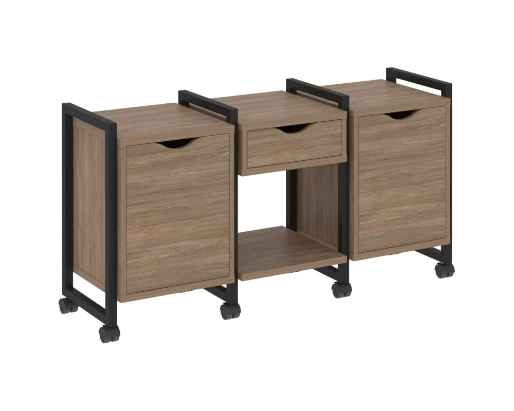 Тумба на колесных опорах наборная. Вариант №7 1440х460х767 Loft