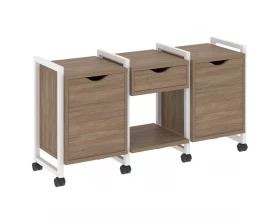 Тумба на колесных опорах наборная. Вариант №7 1440х460х767 Loft images